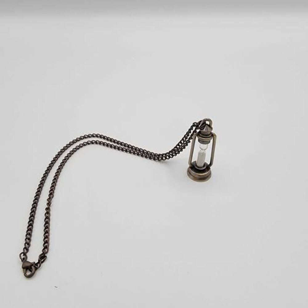 Miniature Lantern Hourglass Necklace